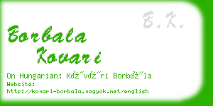 borbala kovari business card
